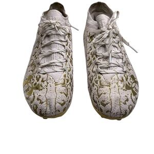 Under Armour Spotlight MC Lux Suede 2.0 Football Gold White Size 12 Mens 1052